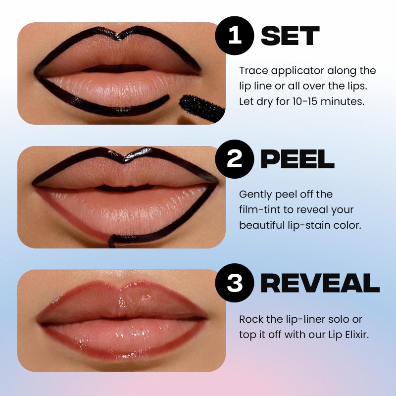 Sacheu Lip Liner STAY-N Peel Off Lip Stain - Long Lasting Matte Lip Tattoo Transfer Proof Lipstain Infused with Hyaluronic Acid & Vitamin E for All Skin Types - Vegan & Cruelty-Free, nOOHde - Image 5